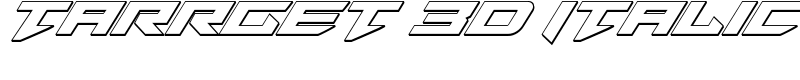 Tarrget 3D Italic Font