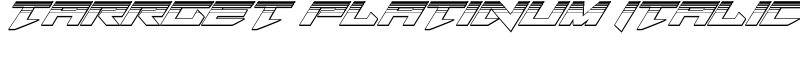 Tarrget Platinum Italic Font