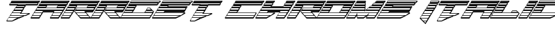 Tarrget Chrome Italic Font