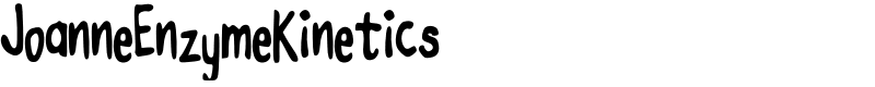JoanneEnzymeKinetics Font