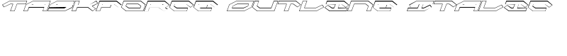 Taskforce Outline Italic Font