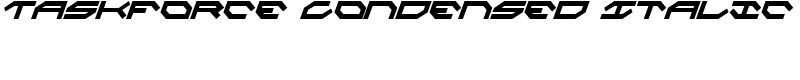 Taskforce Condensed Italic Font