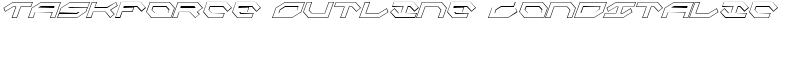 Taskforce Outline CondItalic Font