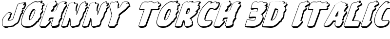 Johnny Torch 3D Italic Font