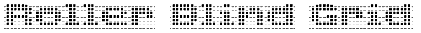 Roller Blind Grid Font