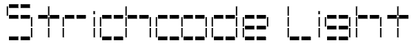 Strichcode Light Font