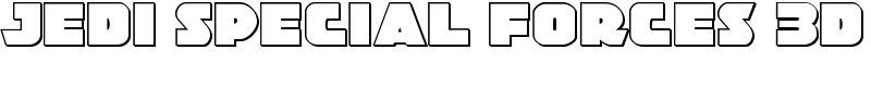 Jedi Special Forces 3D Font