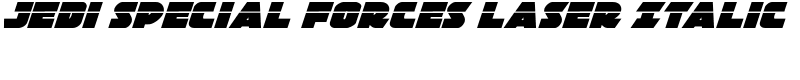 Jedi Special Forces Laser Italic Font