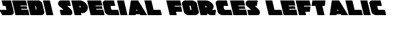 Jedi Special Forces Leftalic Font