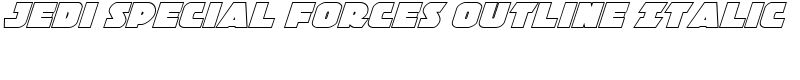 Jedi Special Forces Outline Italic Font
