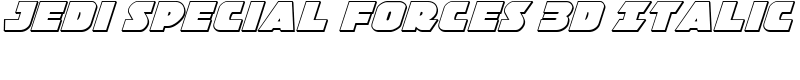 Jedi Special Forces 3D Italic Font