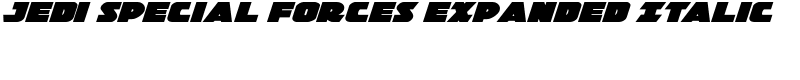 Jedi Special Forces Expanded Italic Font