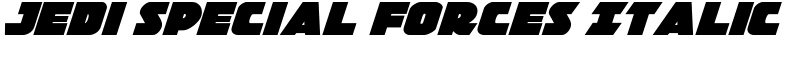 Jedi Special Forces Italic Font