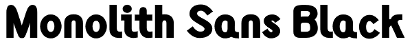 Monolith Sans Black Font