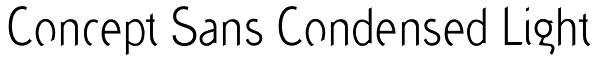 Concept Sans Condensed Light Font