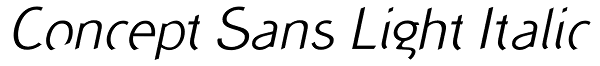 Concept Sans Light Italic Font