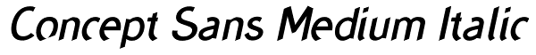 Concept Sans Medium Italic Font