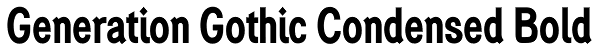 Generation Gothic Condensed Bold Font