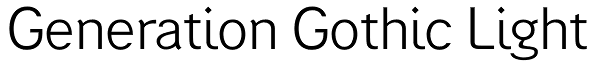 Generation Gothic Light Font