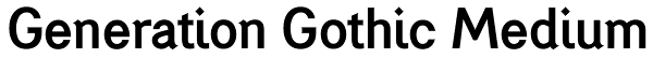 Generation Gothic Medium Font