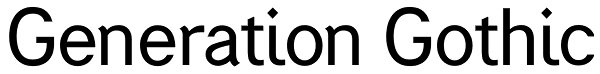Generation Gothic Font