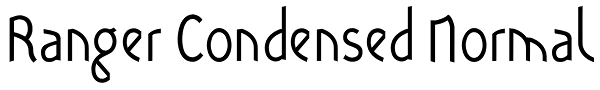 Ranger Condensed Normal Font