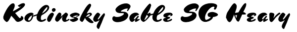 Kolinsky Sable SG Heavy Font
