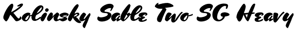 Kolinsky Sable Two SG Heavy Font