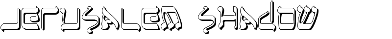 Jerusalem Shadow Font