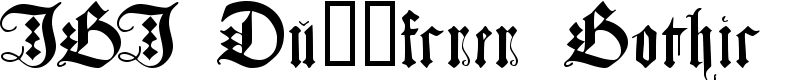 JGJ Du00fcrer Gothic Font