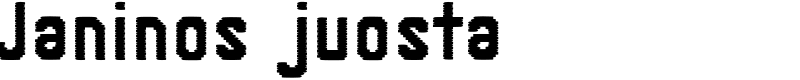 Janinos juosta Font