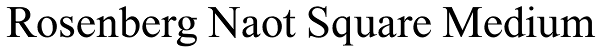 Rosenberg Naot Square Medium Font