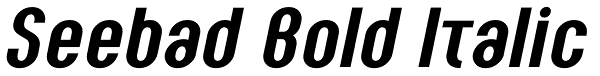 Seebad Bold Italic Font