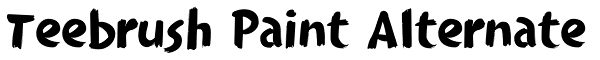 Teebrush Paint Alternate Font