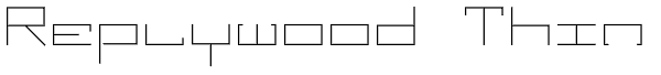 Replywood Thin Font