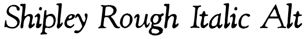 Shipley Rough Italic Alt Font