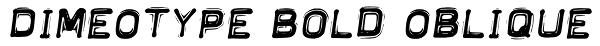 DimeOtype Bold Oblique Font