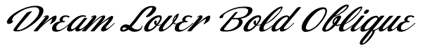Dream Lover Bold Oblique Font