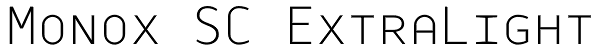 Monox SC ExtraLight Font