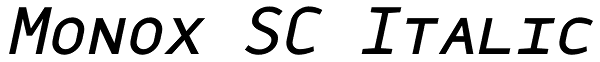 Monox SC Italic Font