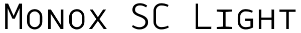 Monox SC Light Font