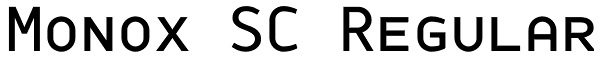 Monox SC Regular Font