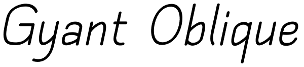 Gyant Oblique Font