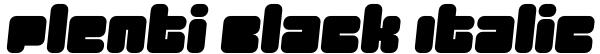 Plenti Black Italic Font