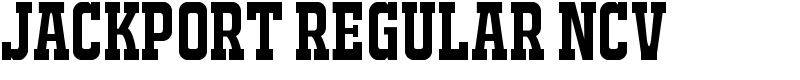 JACKPORT REGULAR NCV Font