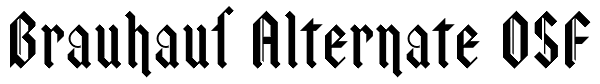 Brauhaus Alternate OSF Font