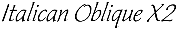 Italican Oblique X2 Font