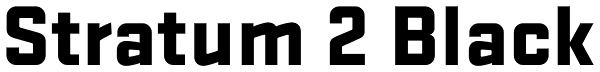 Stratum 2 Black Font
