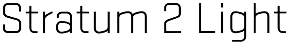 Stratum 2 Light Font
