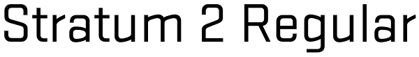 Stratum 2 Regular Font